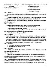Đề thi chọn học sinh giỏi Sinh học 12 (Có đáp án) - Năm học 2016-2017 - Trường THPT Ngô Gia Tự